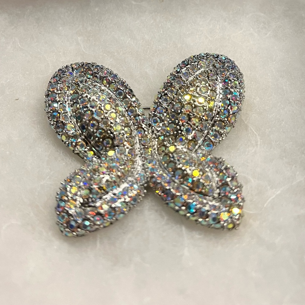 Suzanne Somers  Silver Butterfly Brooch